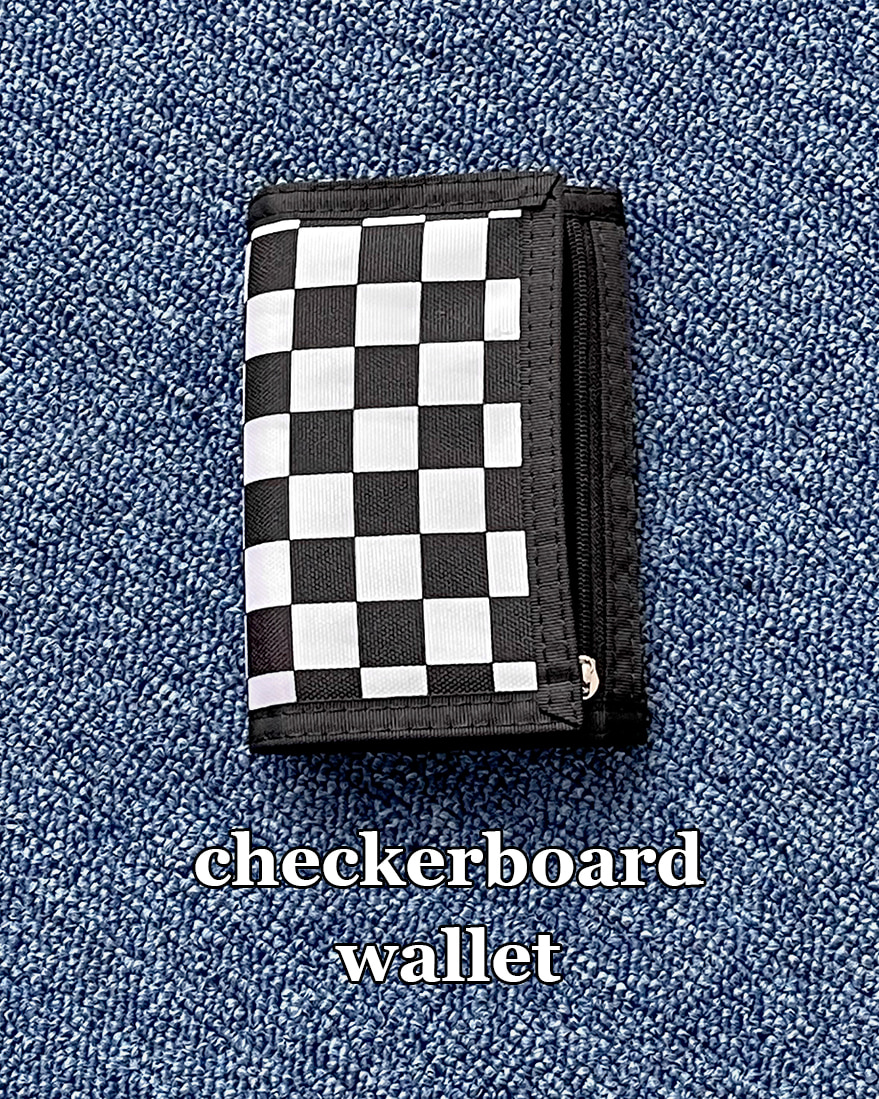 [당일출고]티커 체커보드 벨크로 지갑